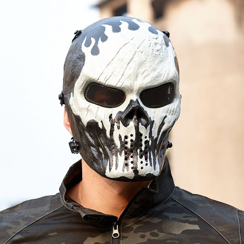 Led Purge Mask Halloween - قناع جمجمة محارب للرجال، إكسسوار رائع