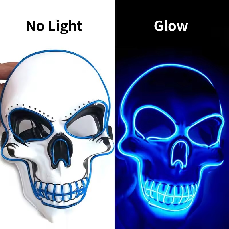 Led Purge Mask Halloween - ضوء LED قناع نيون ، أقنعة