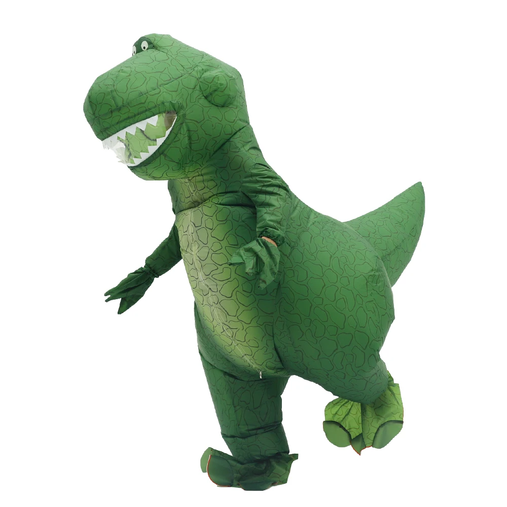 زي ديناصور أخضر قابل للنفخ للب - مراجعة Inflatable Dinosaur Costume Adult وسعره