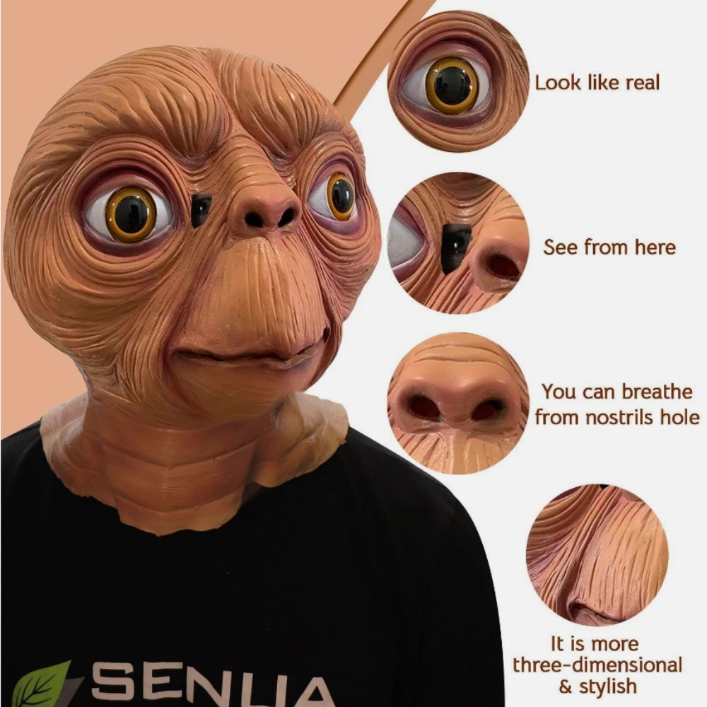 قناع تأثيري أجنبي اللاتكس ، حف - مراجعة Latex Alien Mask Realistic وسعره
