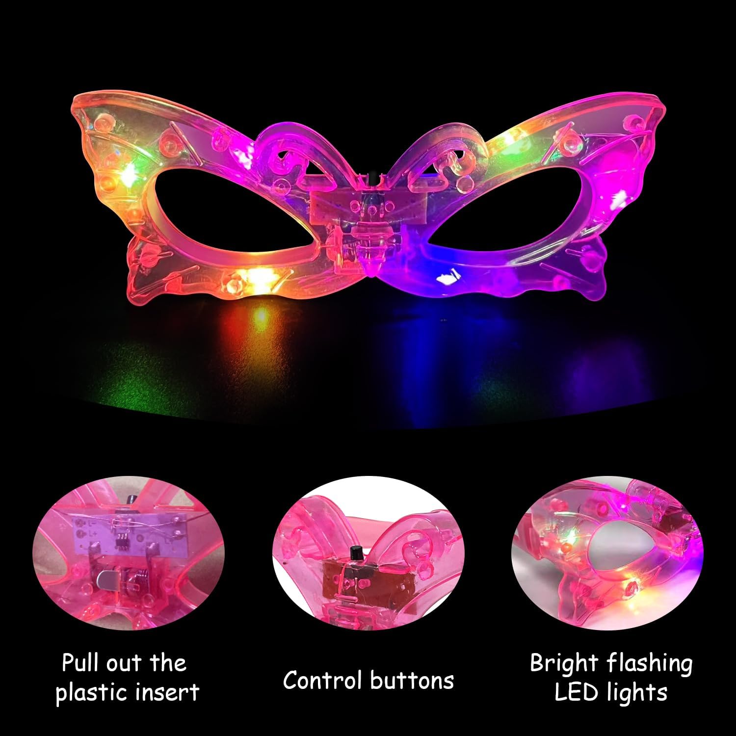 12 قطعة من النظارات المضيئة بت - مراجعة Glow In The Dark Party Glasses وسعره