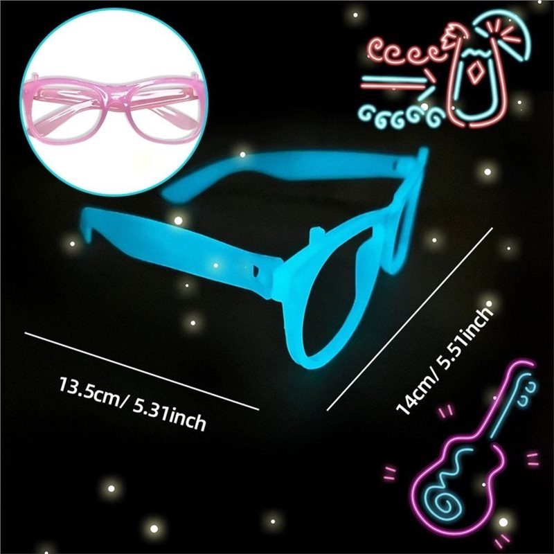 نظارات نيون مضيئة في الظلام بد - مراجعة Glow In The Dark Party Glasses وسعره