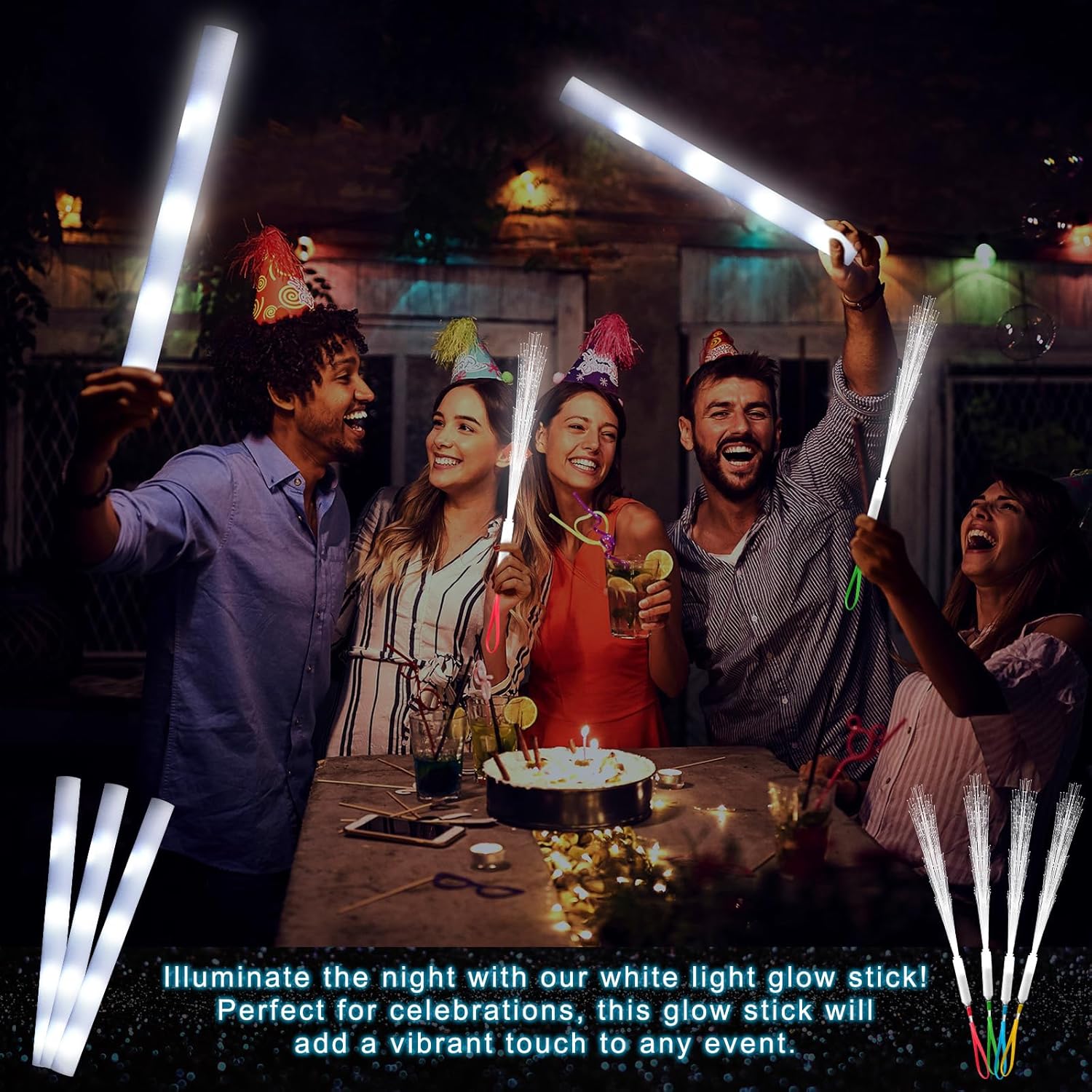 عصا ليد من الألياف البصرية الب - مراجعة Flashing Led Foam Sticks Party وسعره