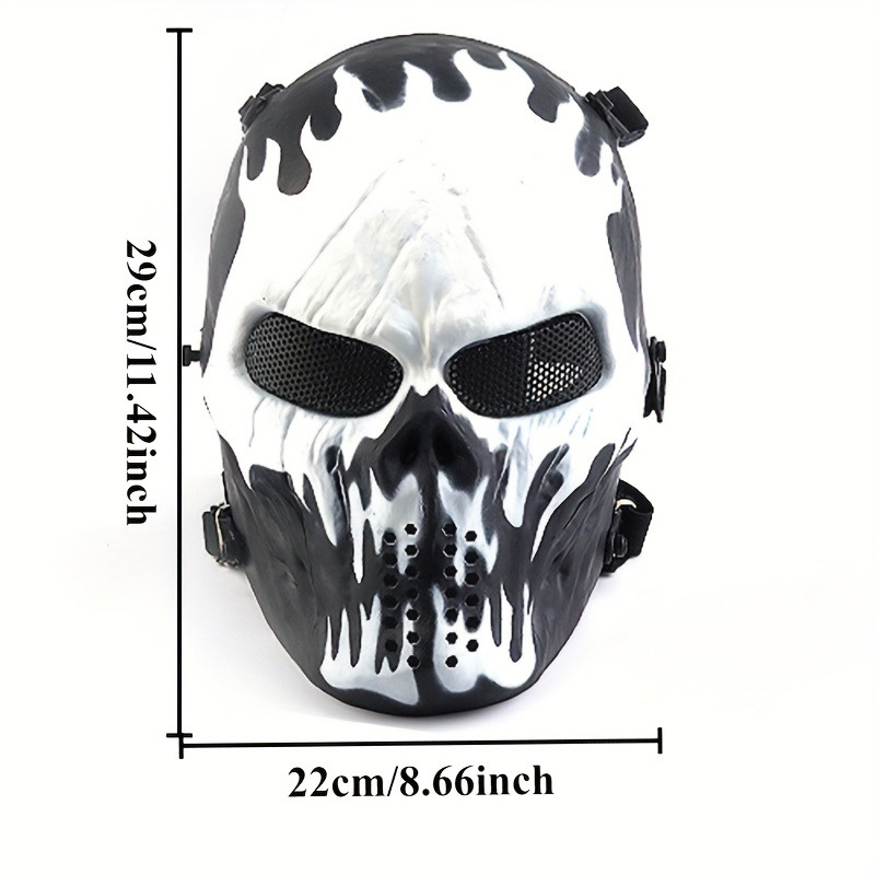 قناع جمجمة محارب للرجال، إكسسو - مراجعة Led Purge Mask Halloween وسعره