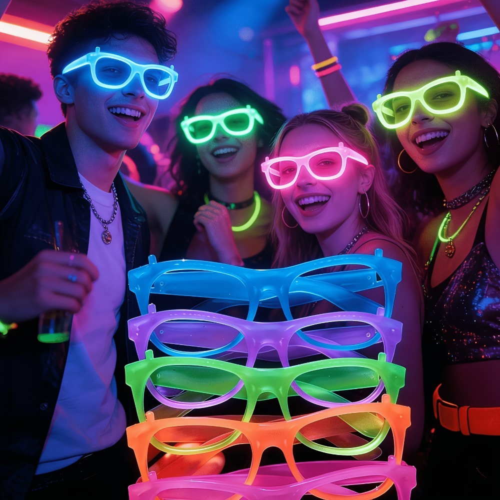 5/12 قطعة من النظارات المضيئة  - مراجعة Glow In The Dark Party Glasses وسعره