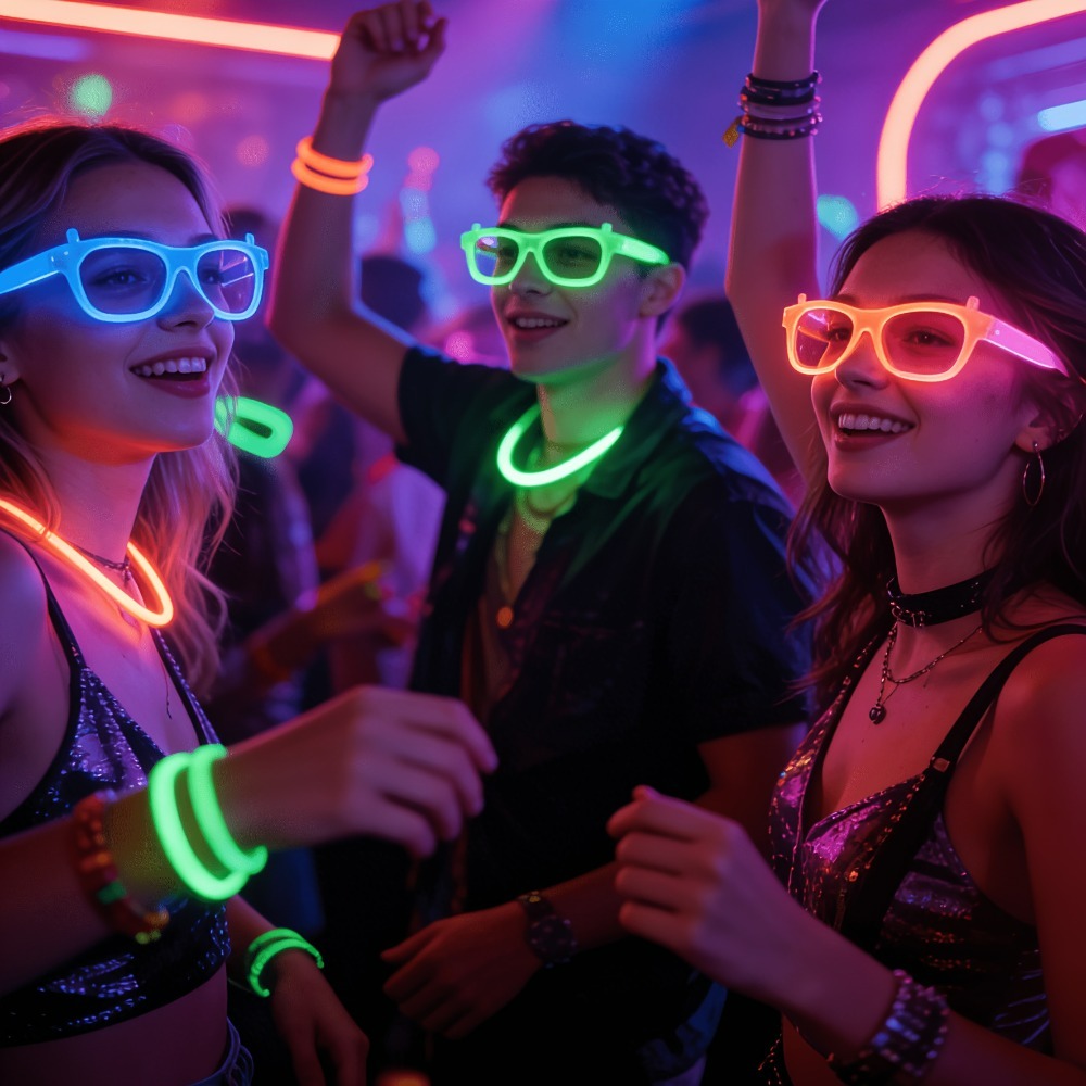 5/12 قطعة من النظارات المضيئة  - مراجعة Glow In The Dark Party Glasses وسعره