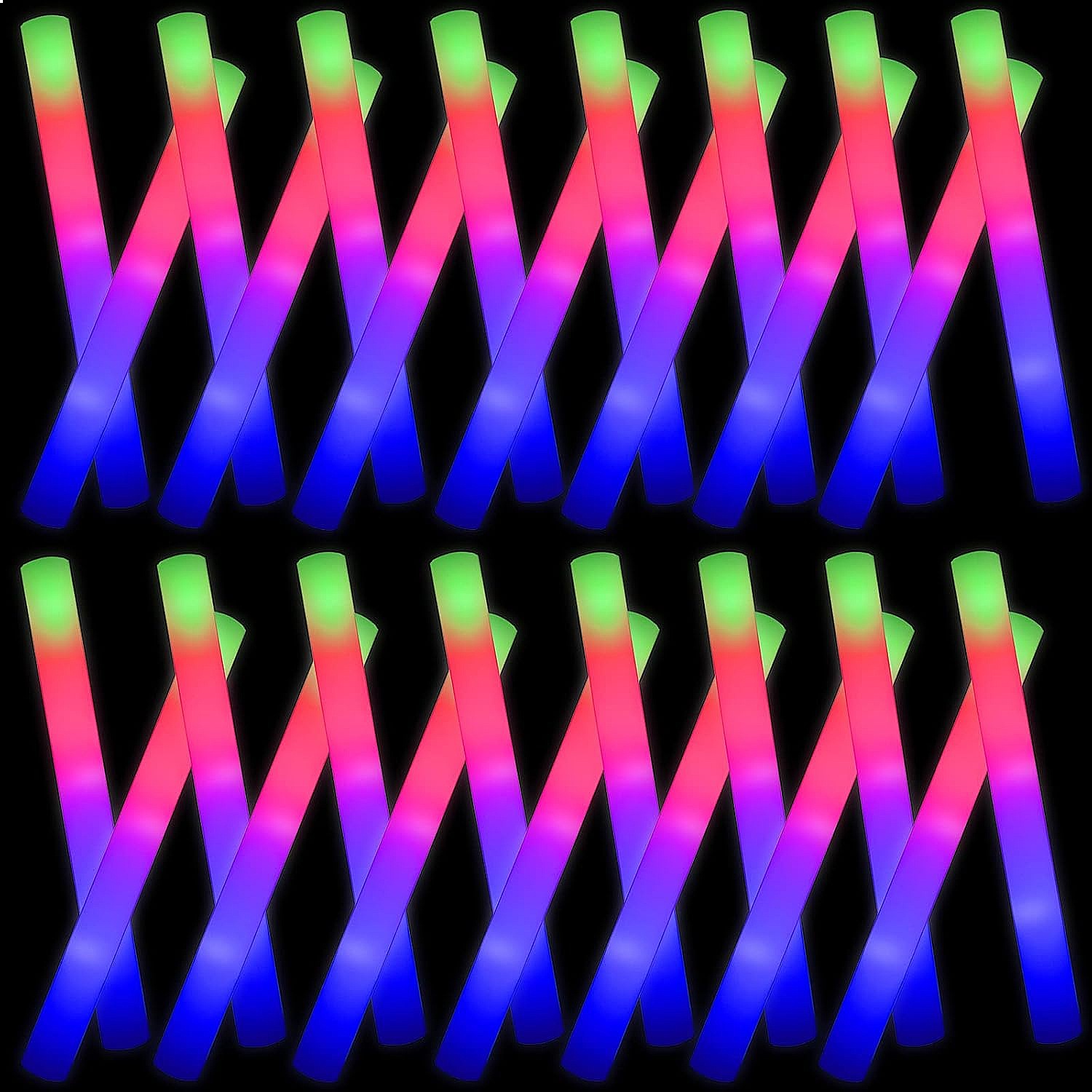 عصي مضيئة بالجملة، 102 قطعة، ع - مراجعة Flashing Led Foam Sticks Party وسعره