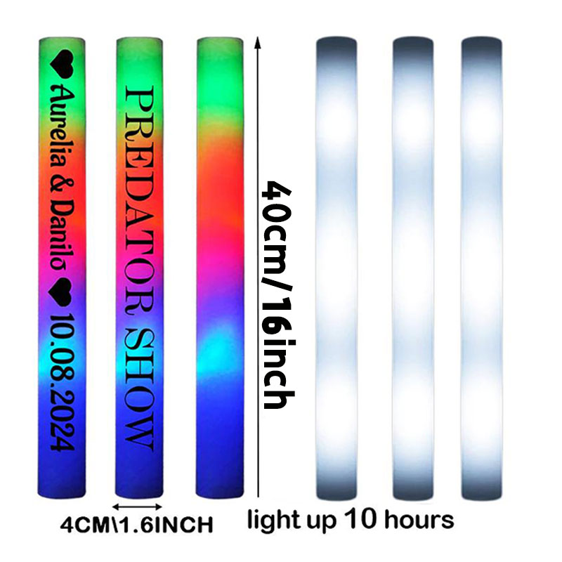 30 عصا إسفنجية مضيئة LED، عصي  - مراجعة Flashing Led Foam Sticks Party وسعره