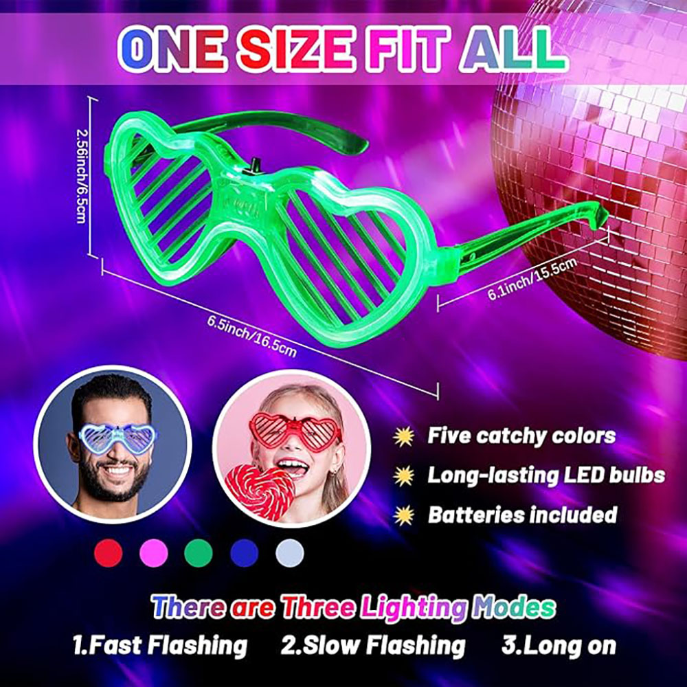 5/10/15/20/30 قطعة Led النيون  - مراجعة Glow In The Dark Party Glasses وسعره