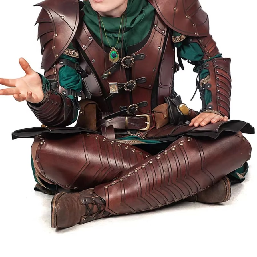 واقيات ساق جلدية لفرسان العصور - مراجعة Costumes وسعره
