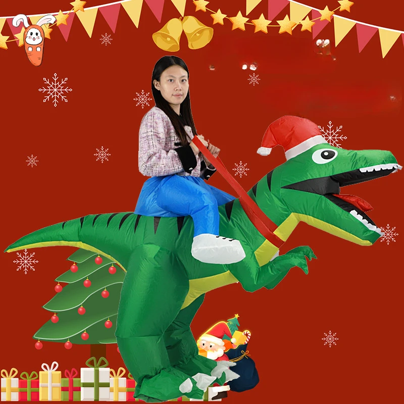 زي تيرانوصور ريكس القابل للنفخ - مراجعة Inflatable Dinosaur Costume Adult وسعره